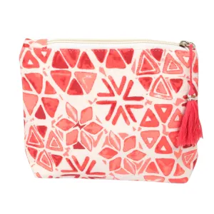 Geometric Cosmetic Case, Coral