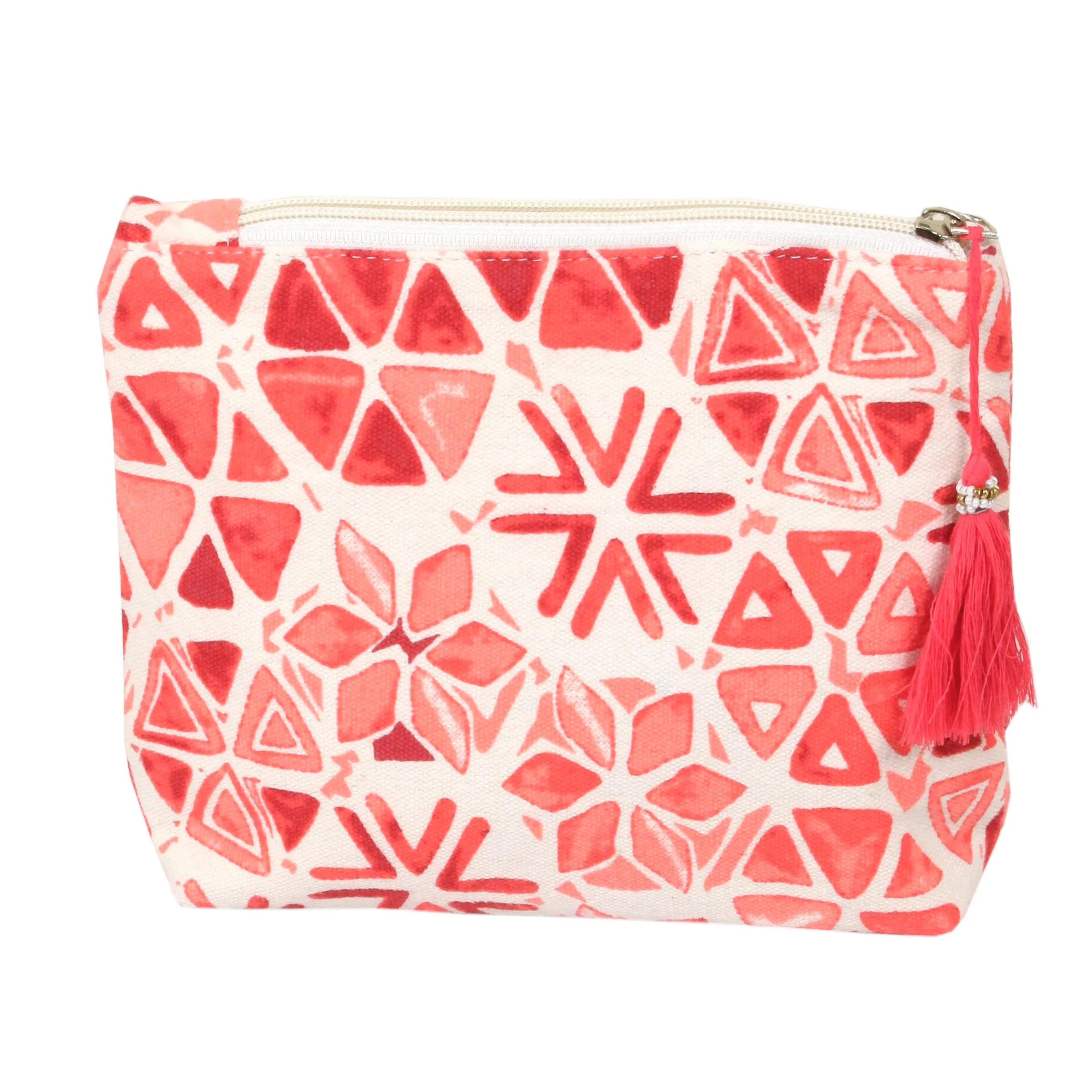 Geometric Cosmetic Case, Coral