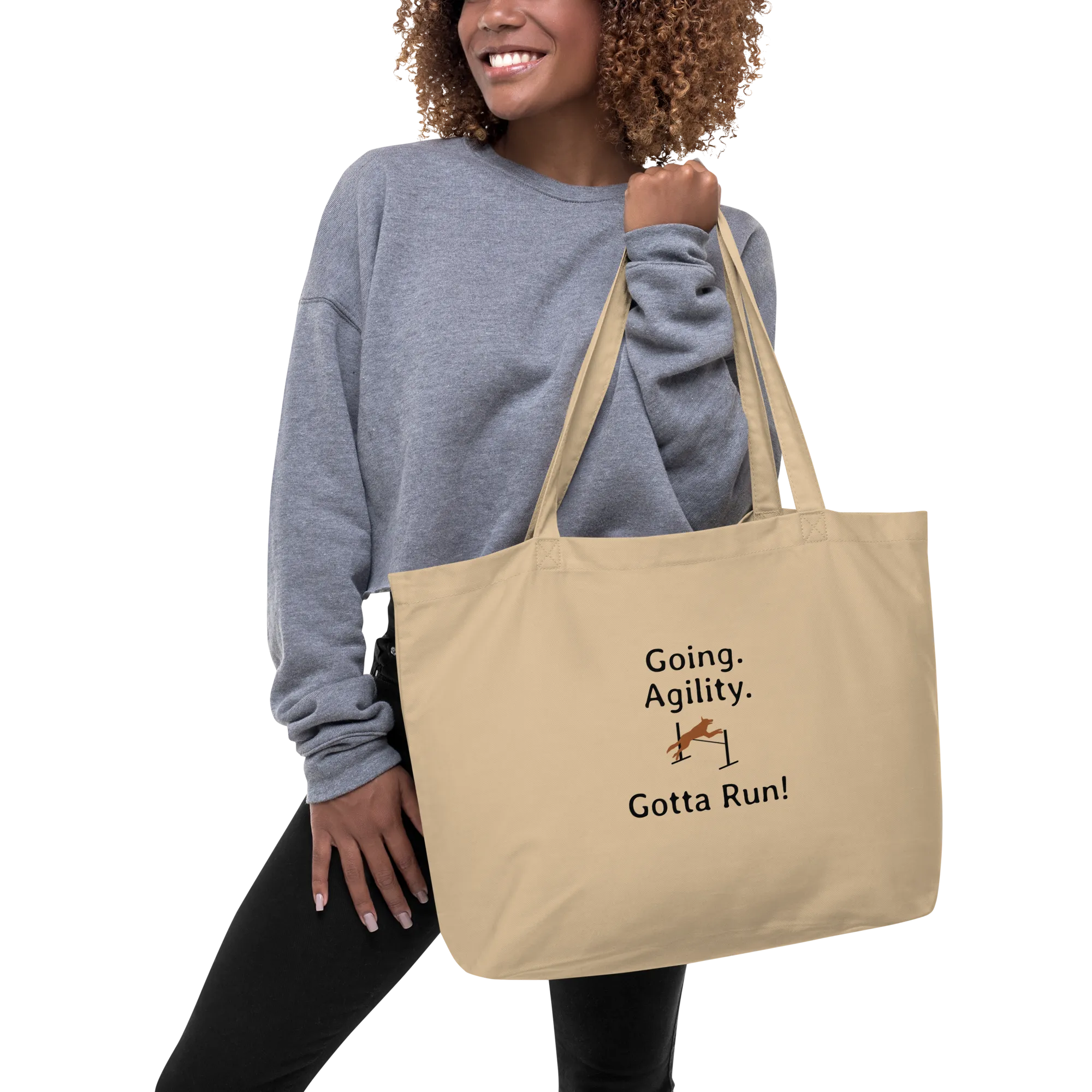 Going. Agility, Gotta Run X-Large Tote/ Shopping Bags