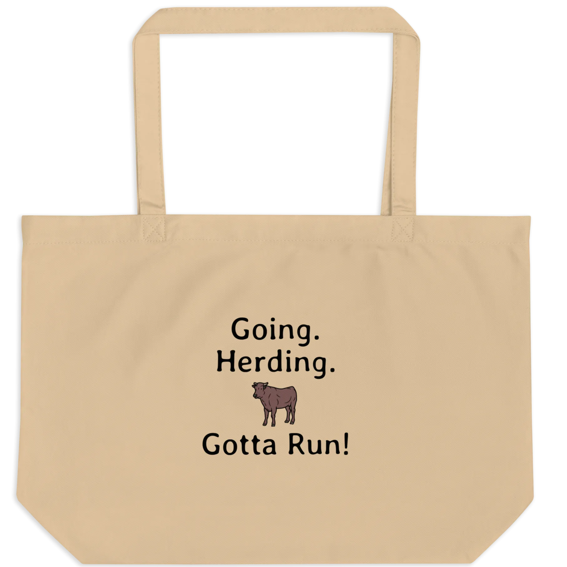 Going. Cattle Herding. Gotta Run X-Large Tote/ Shopping Bags