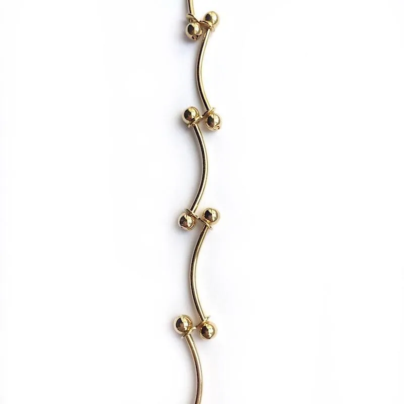Gold Wave Link Chain by the Inch (#299)