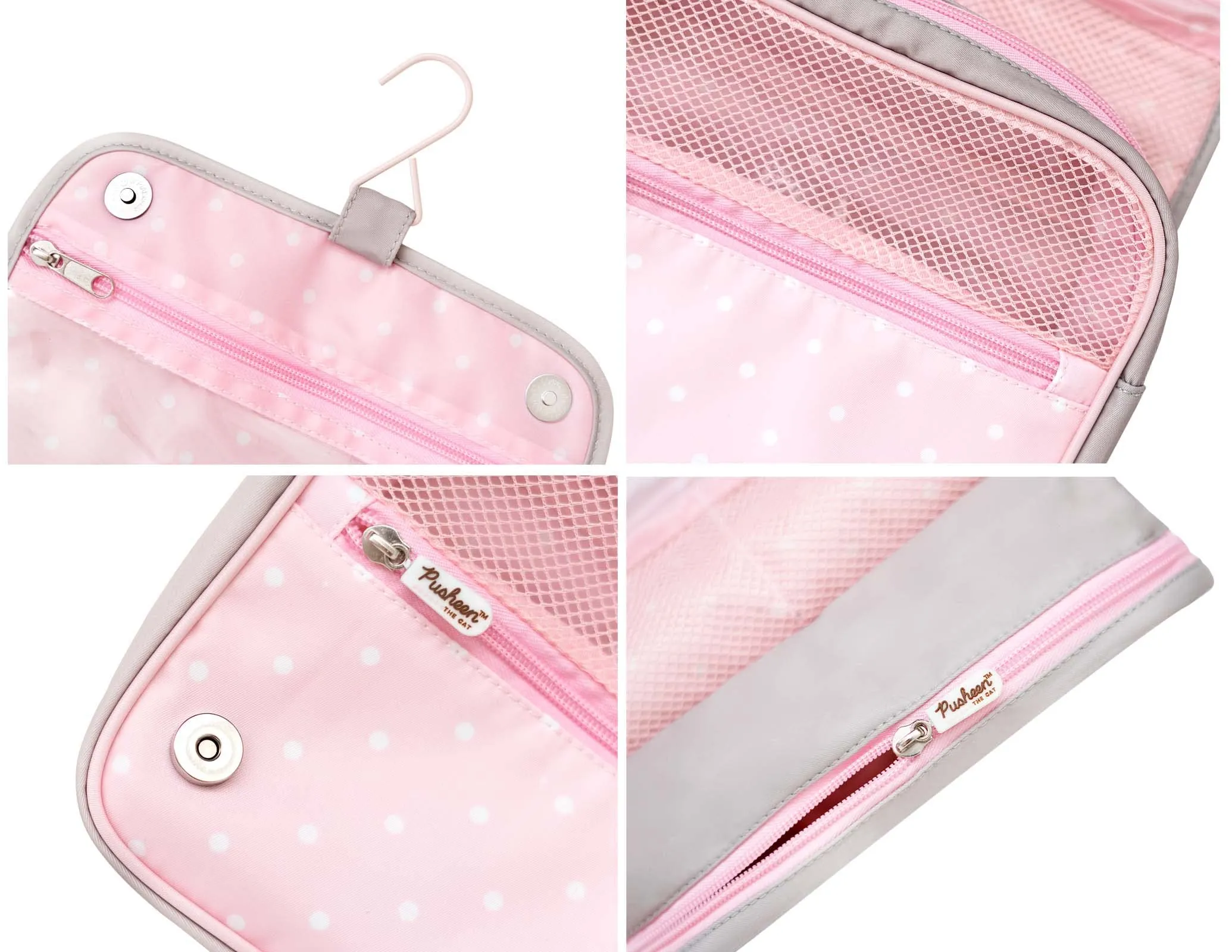 Grupo Erik Hanging Travel Toiletry Bag Pusheen | Hanging Toiletry Bag with Hanging Hook, Travel Bag, Makeup Toiletry Bag, Cosmetic Bag, Pusheen Gifts - Kawaii Bag