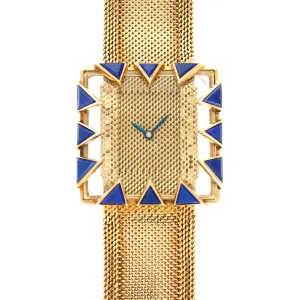 Gubelin Yellow Gold Lapis Watch