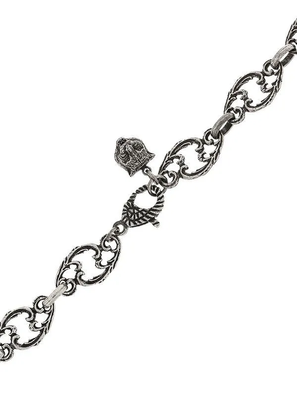 Gucci GG Marmont Crystal Necklace In Silver