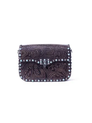 Guitar Rockstud Rolling Bag - Brown / Black