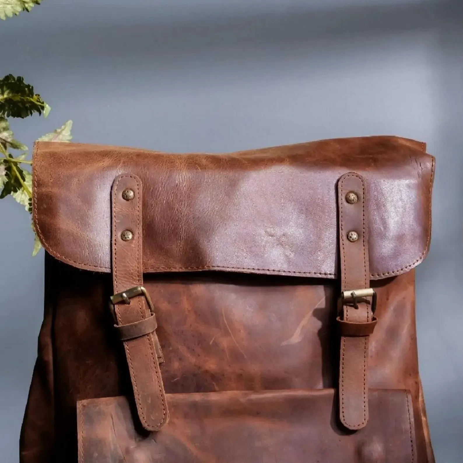 Handmade Cowhide Leather Backpack