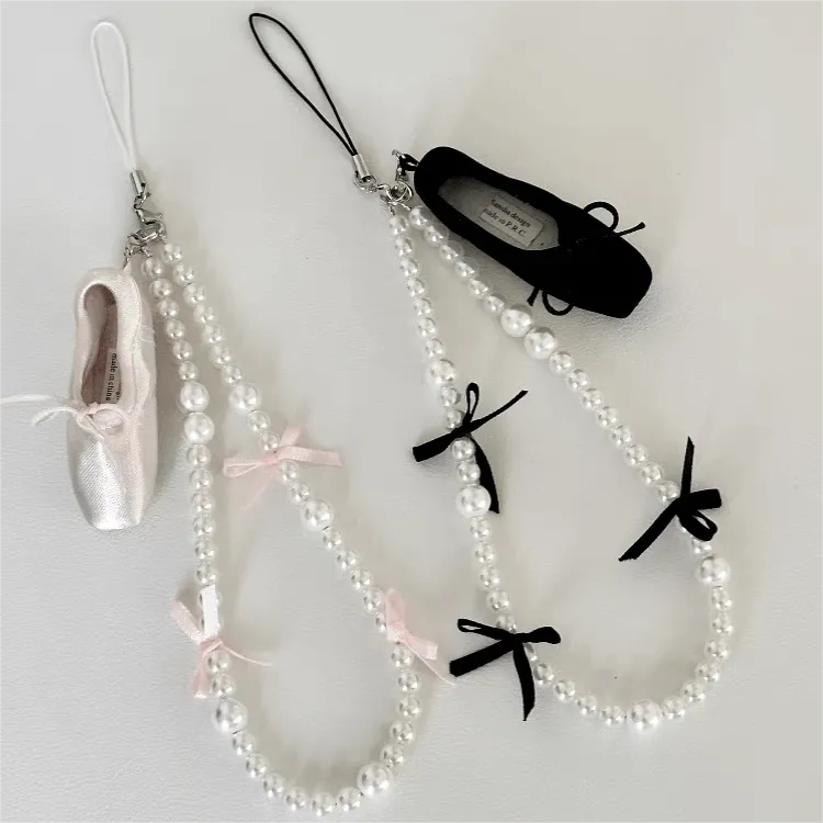 Handmade Crystal Seed Bead Pearl Dance Theatrical Phone Strap