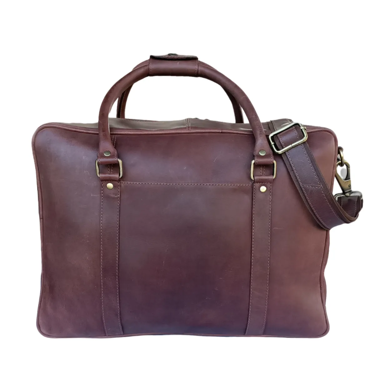 Hard Wax Leather Portfolio Bag