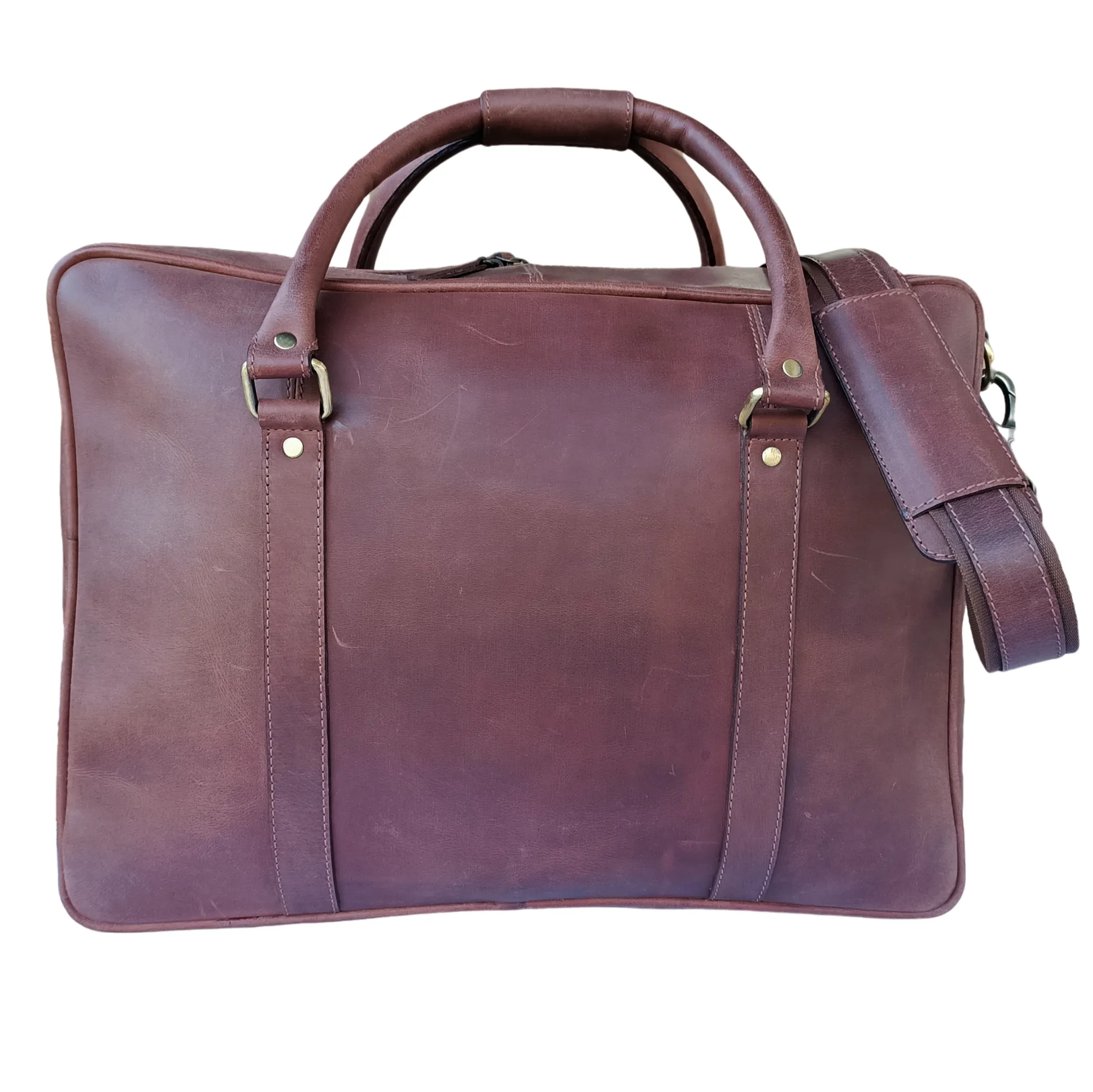 Hard Wax Leather Portfolio Bag