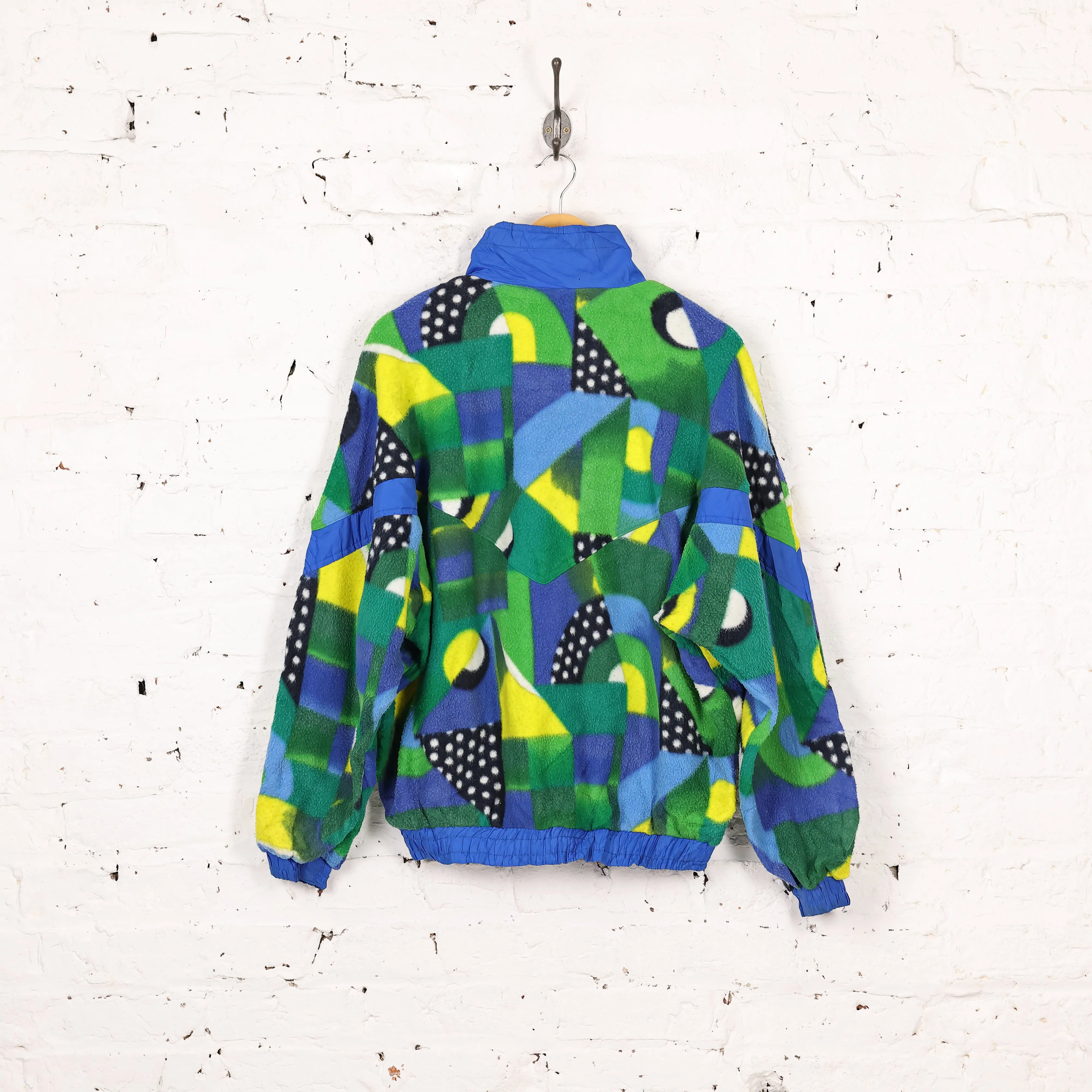 Headlock Vintage 1/4 Zip 90s Pattern Fleece - Green - S
