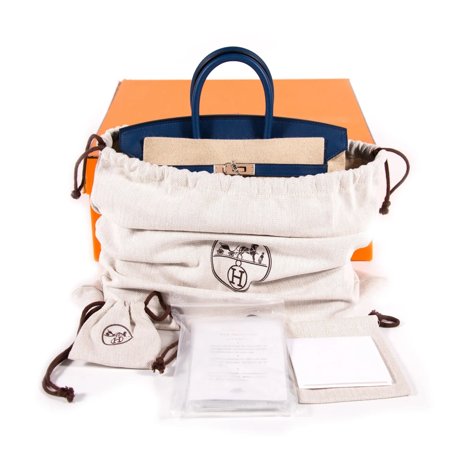 Hermes Birkin 25 Navy Blue Swift