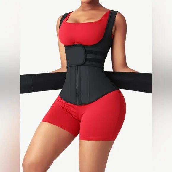 High Compression Vest &amp; Double Closure for Posture Support and Body Shaping