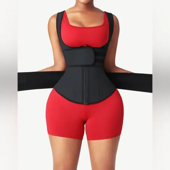 High Compression Vest &amp; Double Closure for Posture Support and Body Shaping