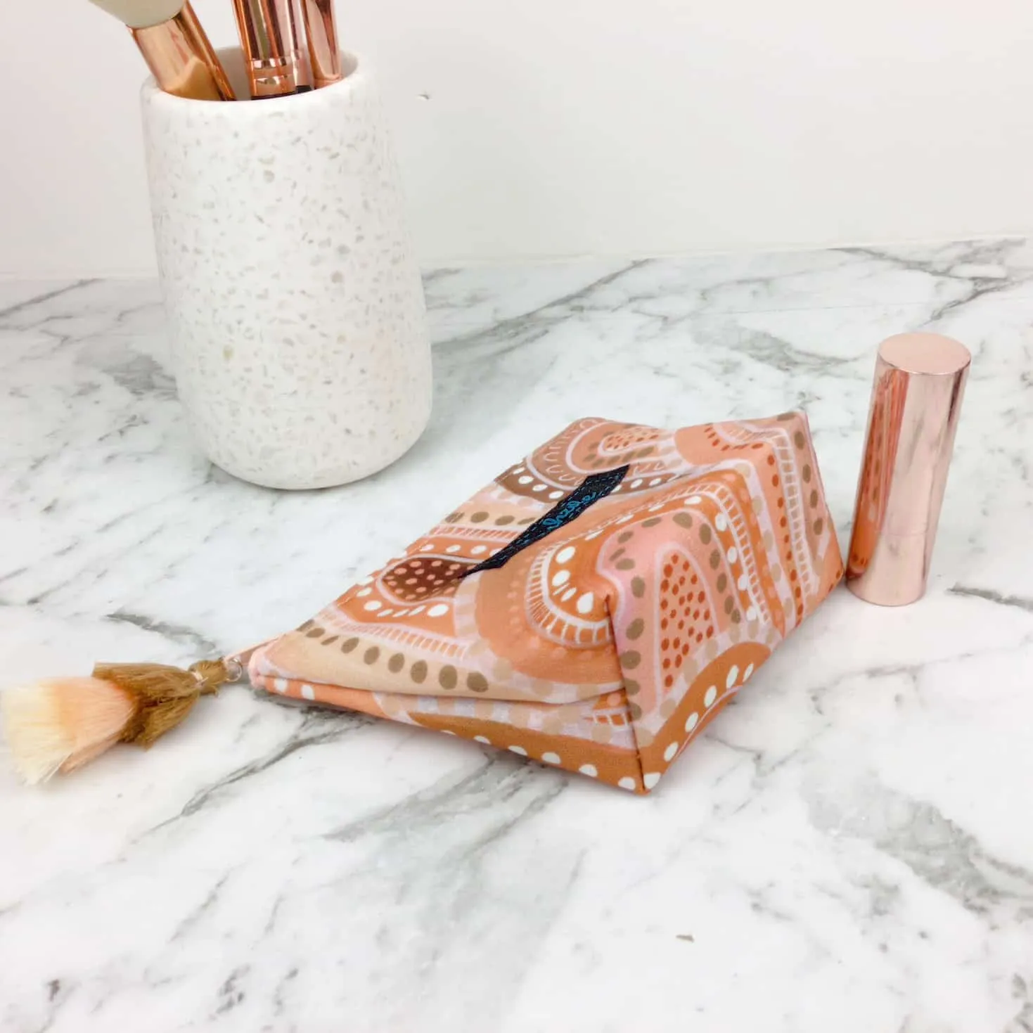 Holly Sanders Sand Hills Small Makeup Bag.