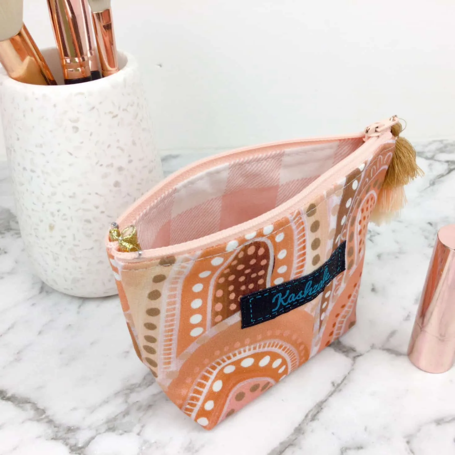 Holly Sanders Sand Hills Small Makeup Bag.