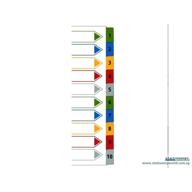 iFax PP Colour Index Divider 4110-C (1 to 10)