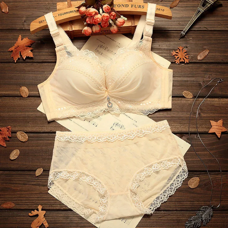 INSTOCK- Taobao popular one piece thickened push-up bra set