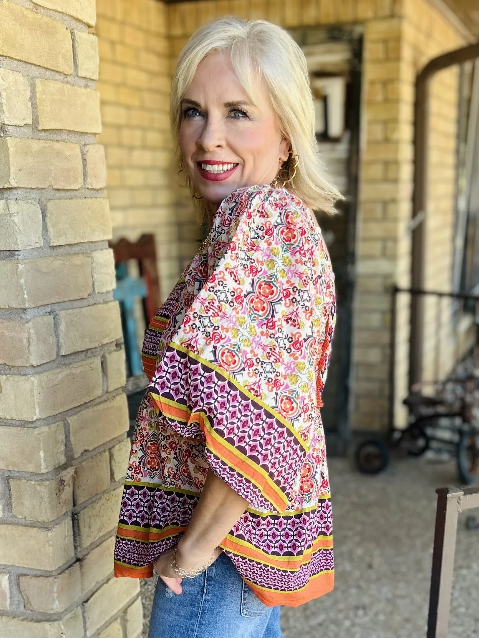 Ivy Jane Tile Patterned Top