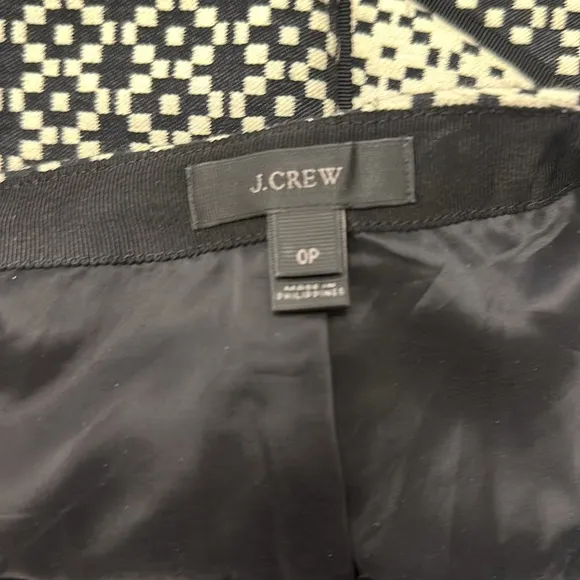 J. crew patterned work skirt size 0P petite