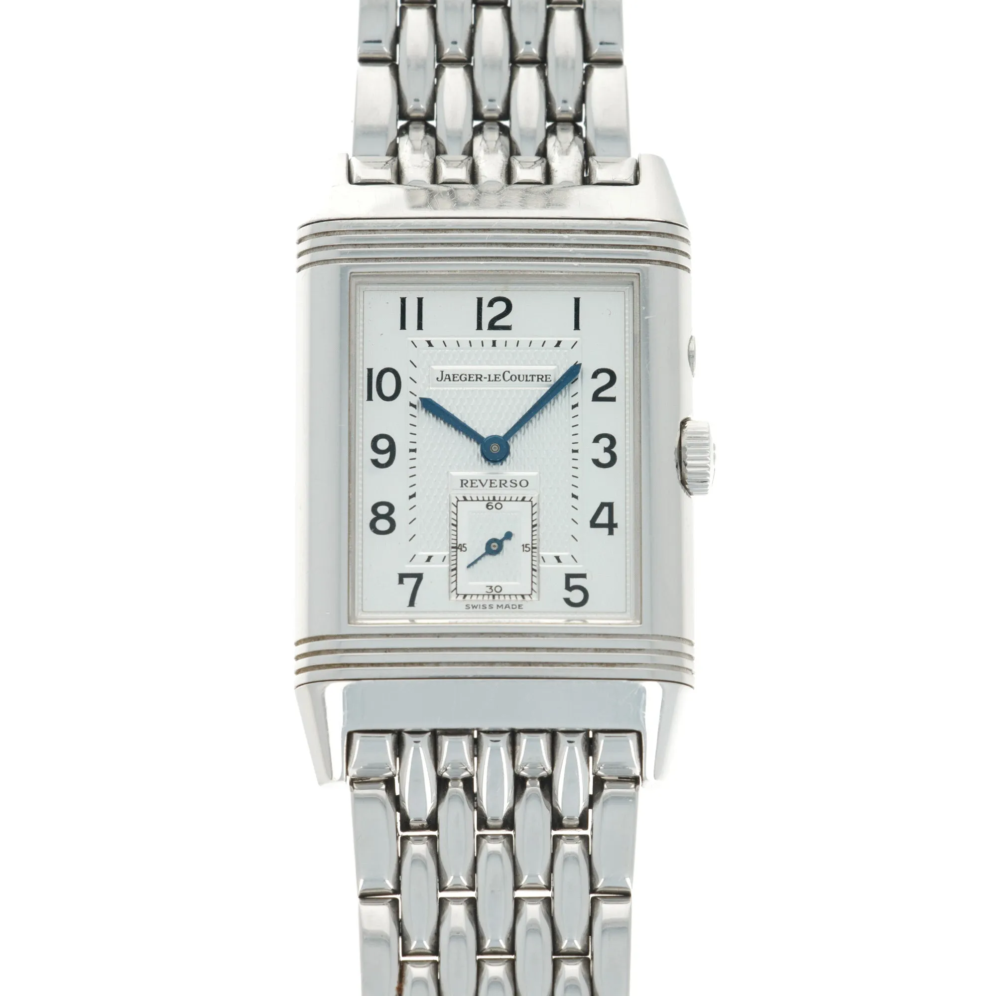 Jaeger Lecoultre Steel Reverso Day-Night Watch