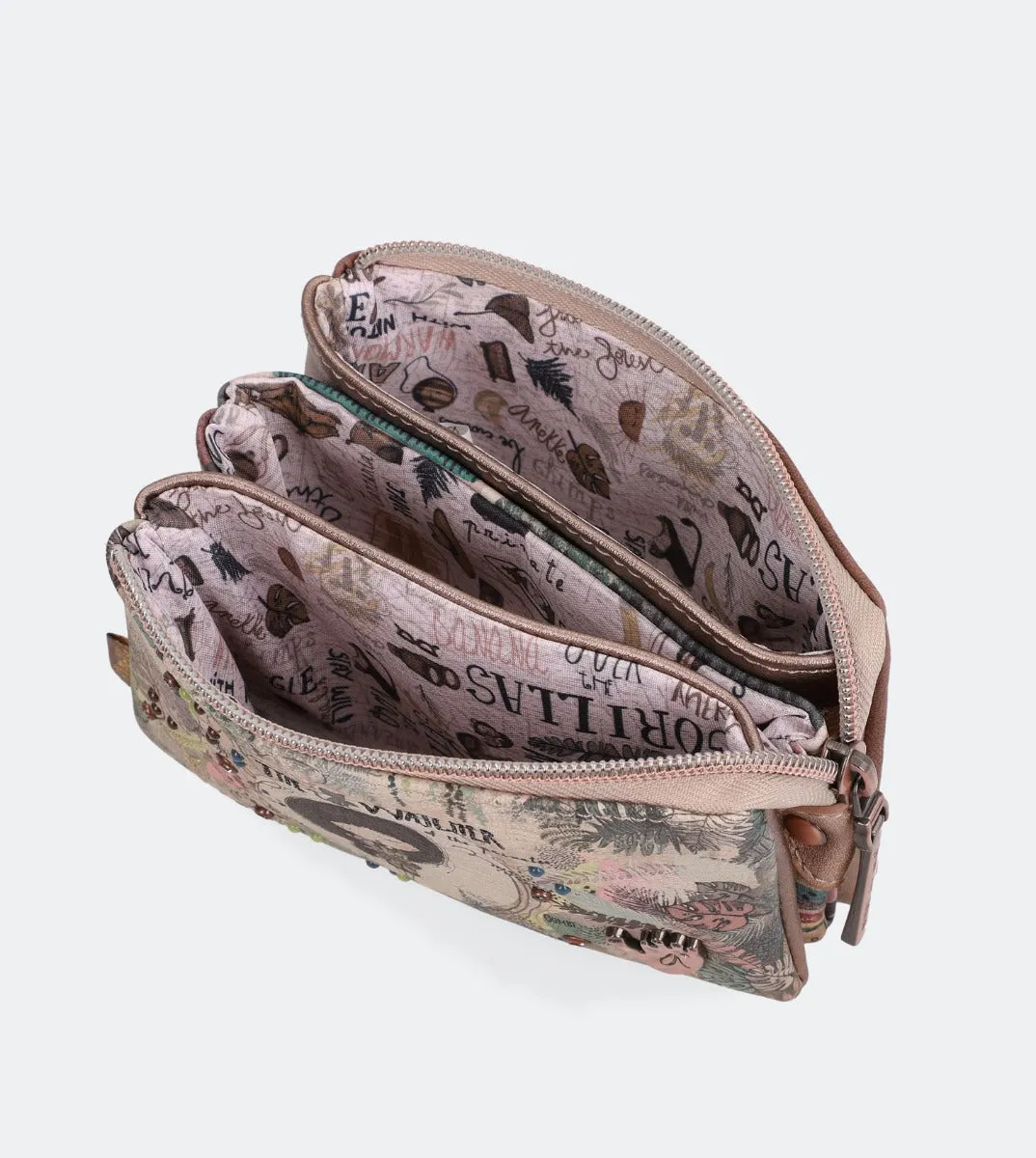 Jungle triple compartment purse