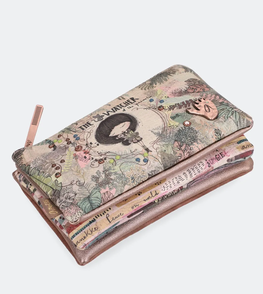 Jungle triple compartment purse