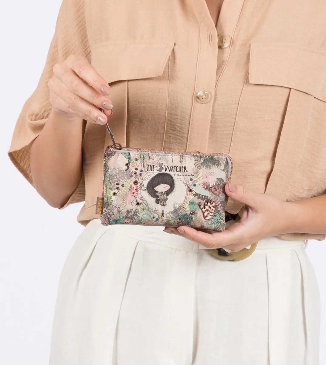 Jungle triple compartment purse
