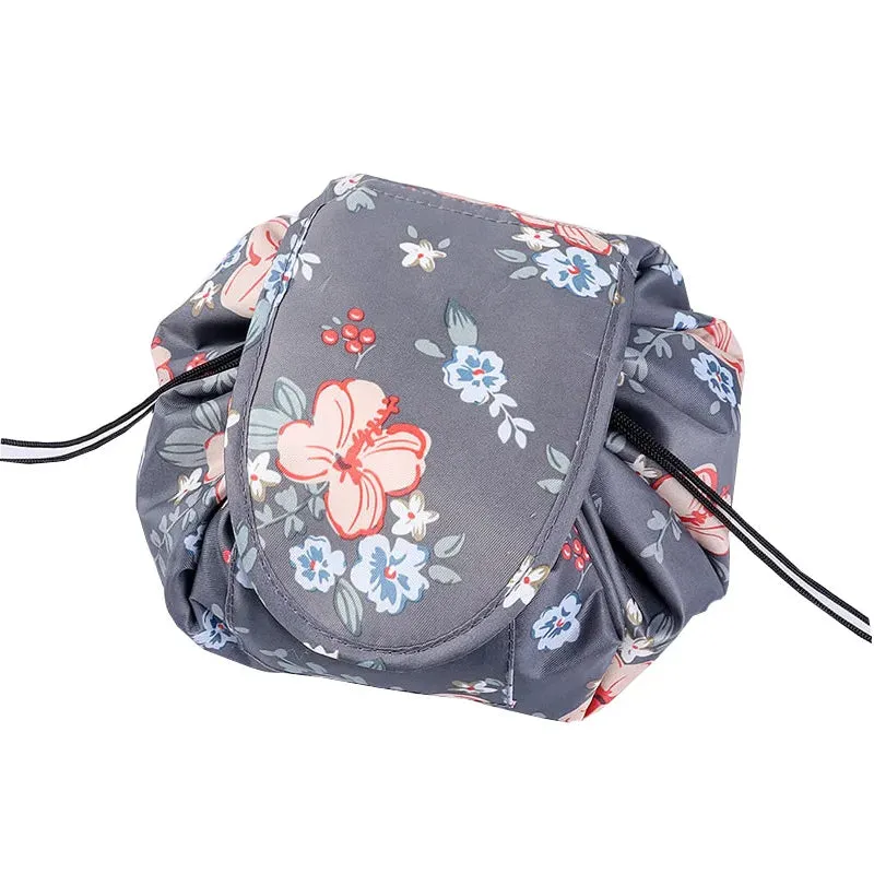 Kawaii Floral Drawstring Makeup Bag 🌸✨ | Portable Waterproof Cosmetic Pouch for Travel & Toiletries 💖👜