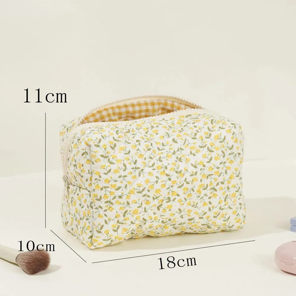 Kawaii Floral Dream 🌸✨ Puffy Makeup Bag - Large Travel Cosmetic Pouch & Accessory! 🌷🌼