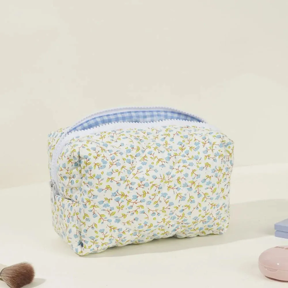 Kawaii Floral Dream 🌸✨ Puffy Makeup Bag - Large Travel Cosmetic Pouch & Accessory! 🌷🌼