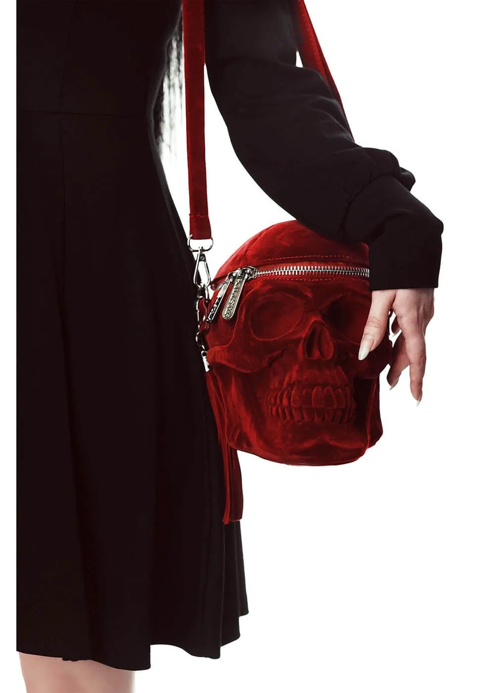 Killstar Grave Digger Skull Bag Blood Red