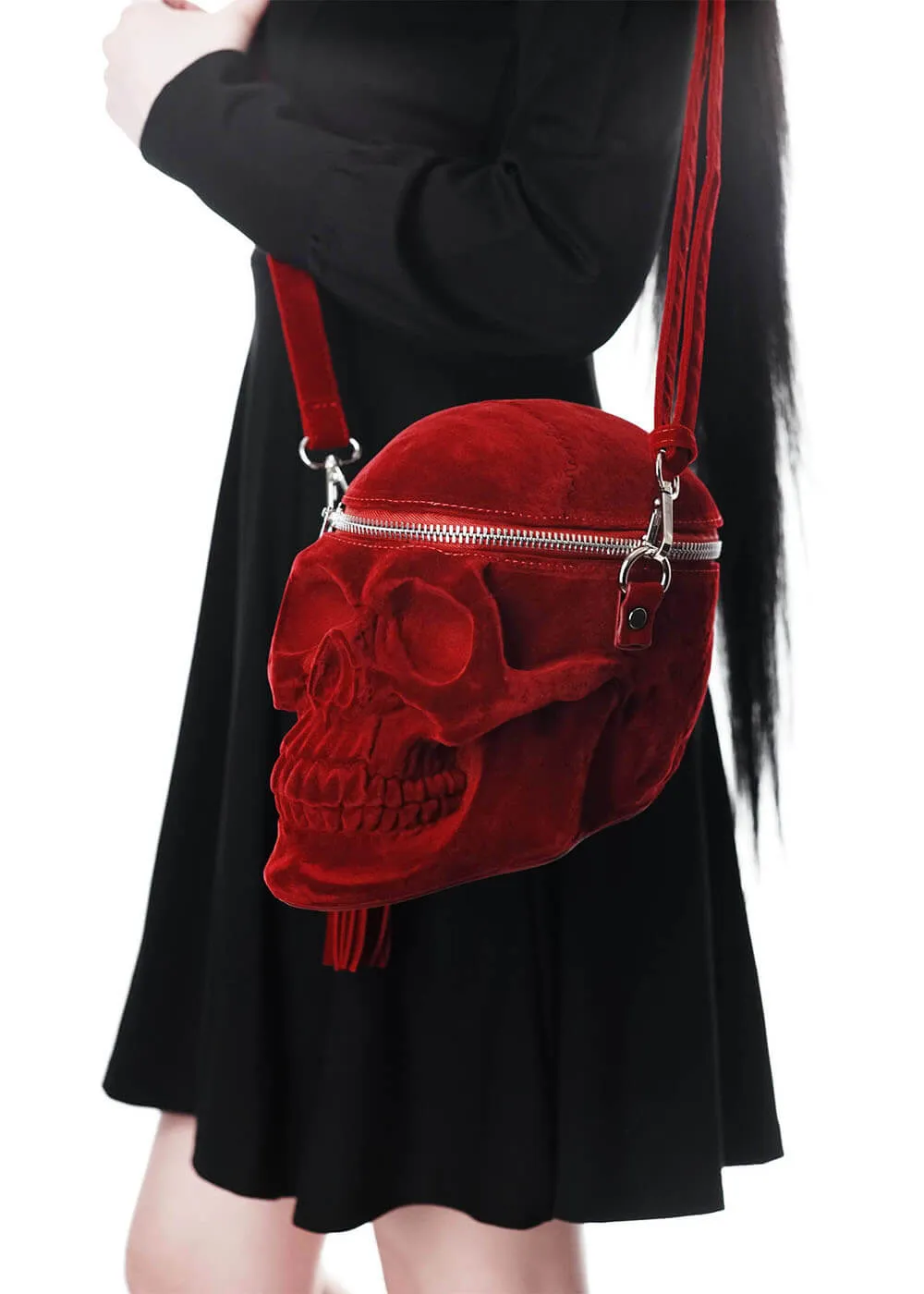Killstar Grave Digger Skull Bag Blood Red