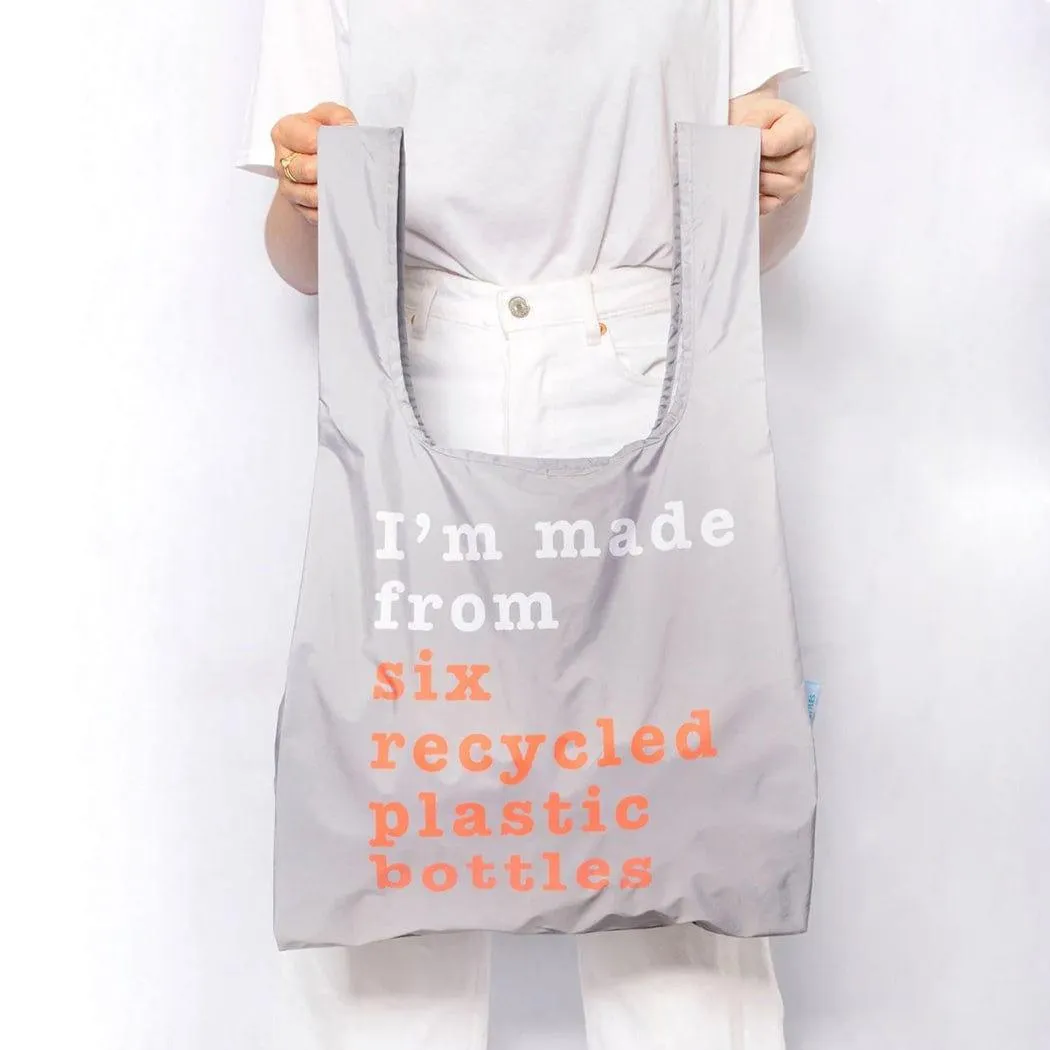 KIND BAG Reusable Bag - Medium| Recycle Grey & Coral