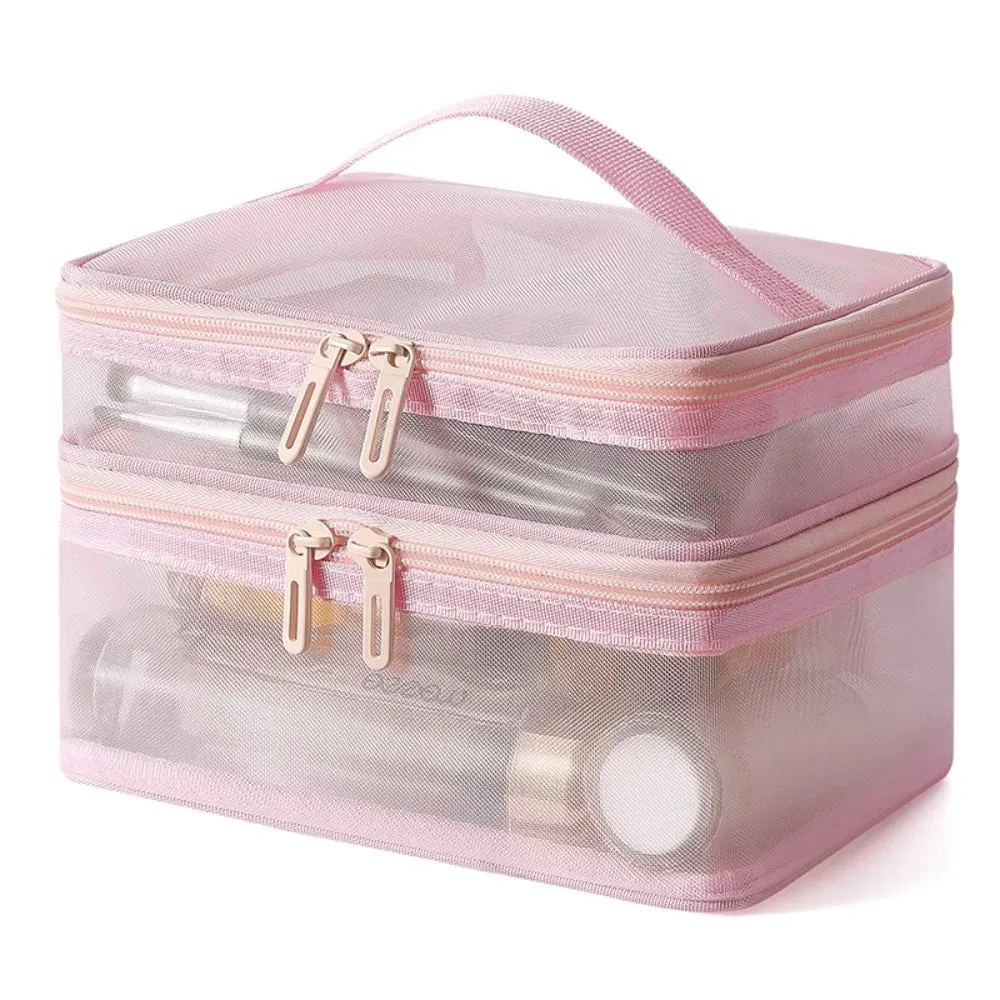 Lakelyn | Double Layer Large Mesh Travel Cosmetic Bag