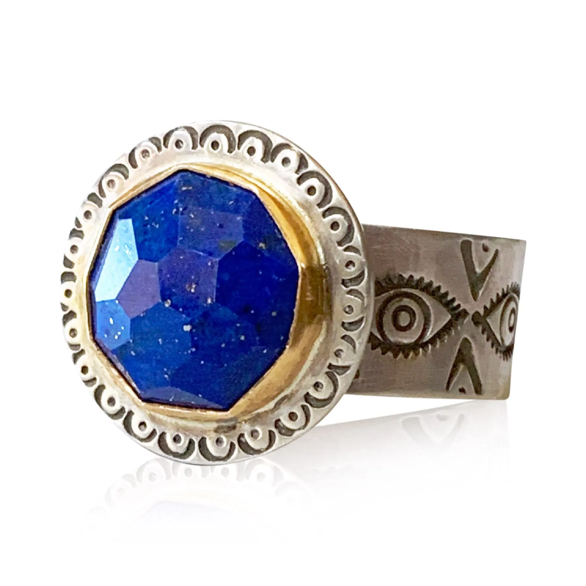 Lapis Lazuli Ring with 18K gold bezel
