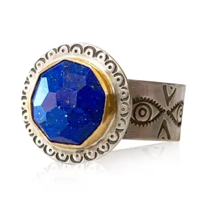 Lapis Lazuli Ring with 18K gold bezel