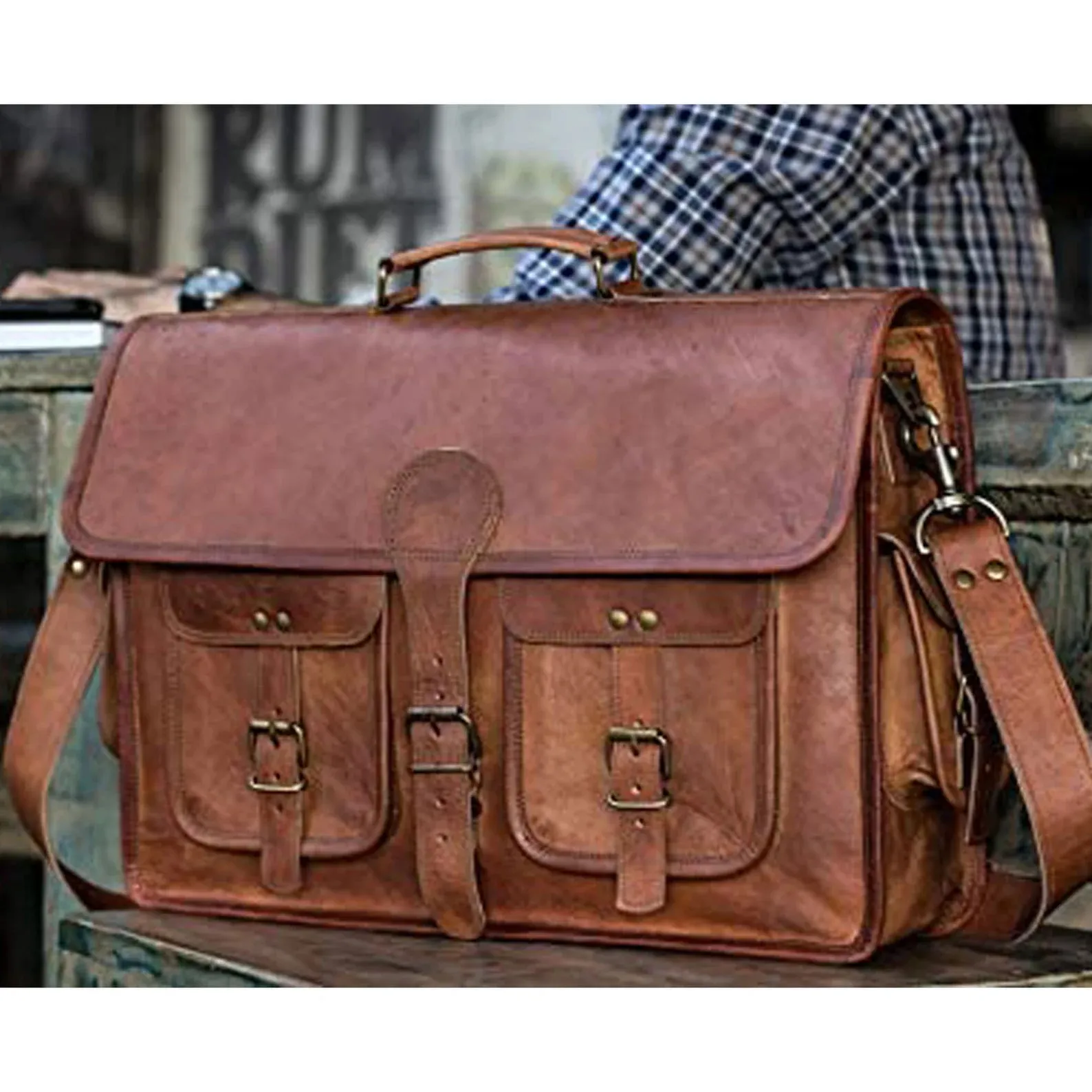 Laptop Bag, Leather messenger bags for unisex