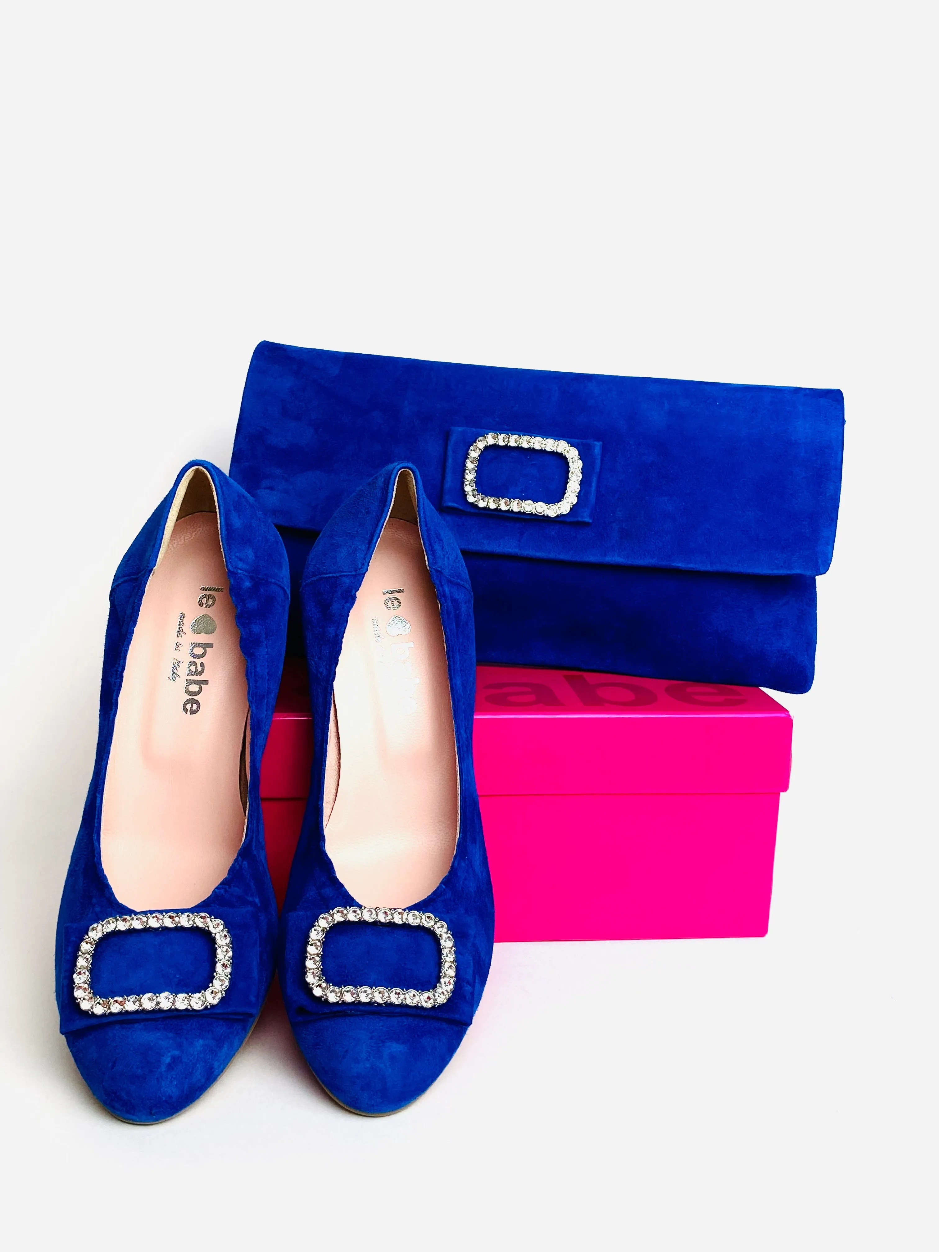 Le Babe - Bomilly Blue Diamonte Clutch