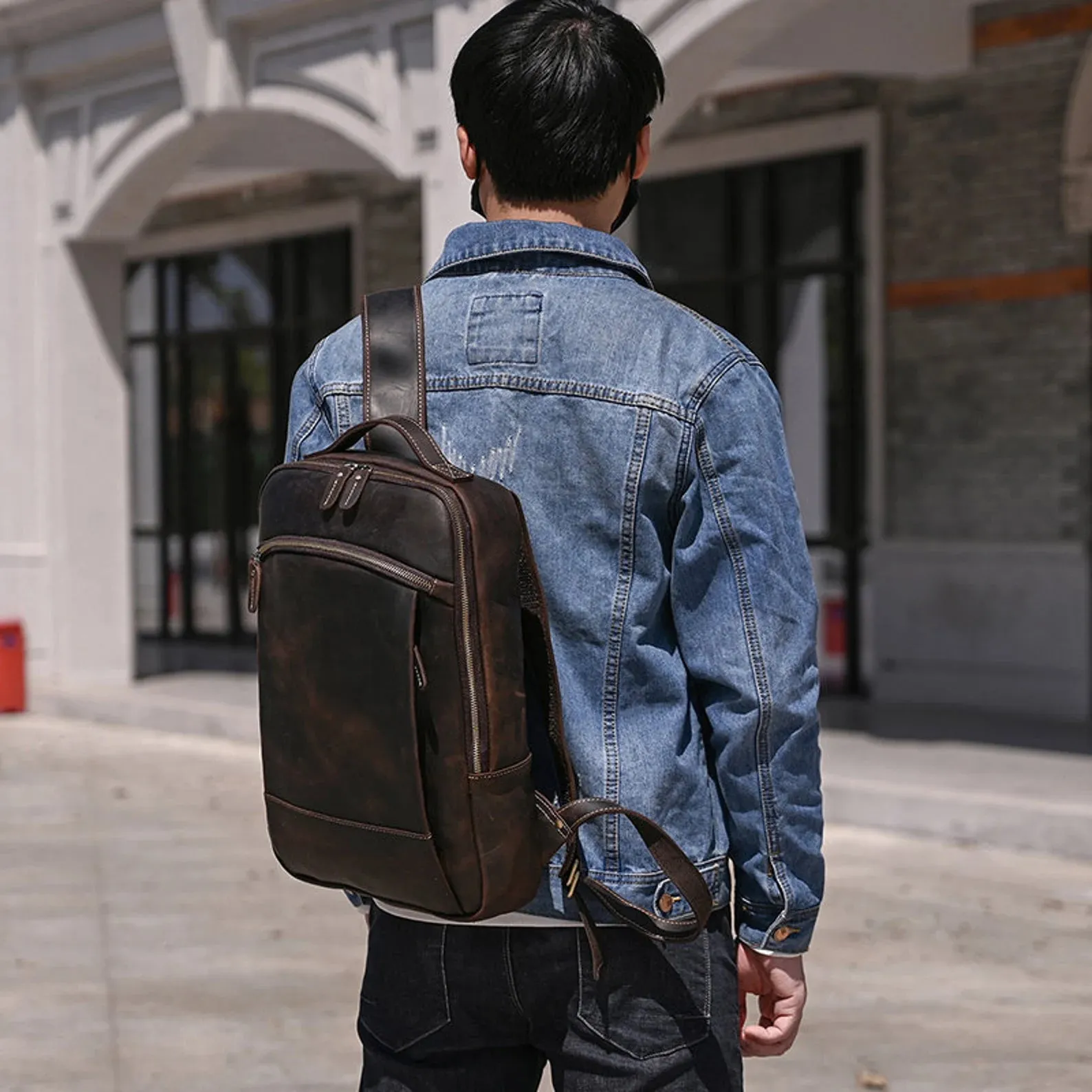 Leather Backpack, Leather Travel Backpack