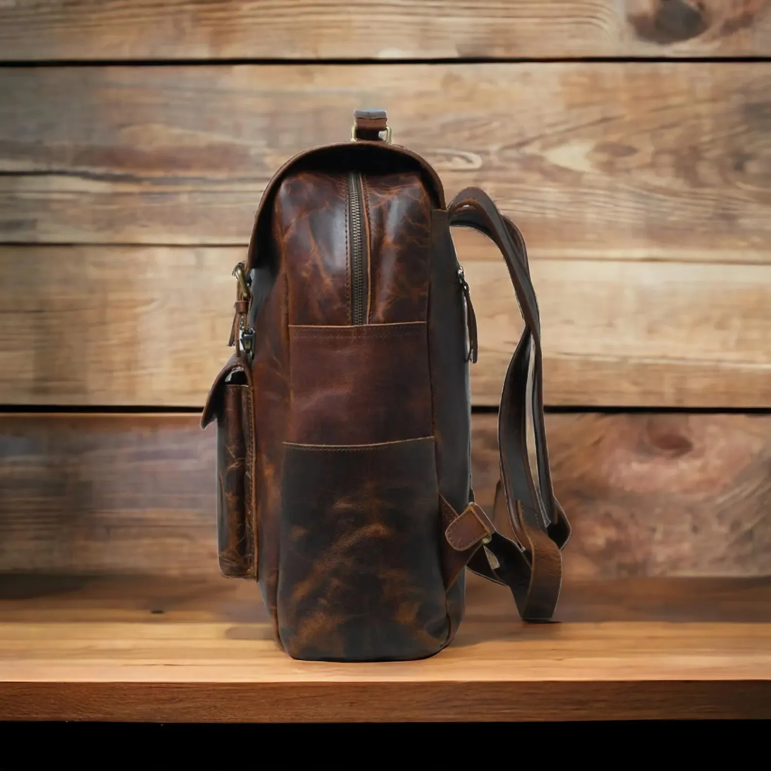 Leather Backpack, Travel Backpack Rucksack