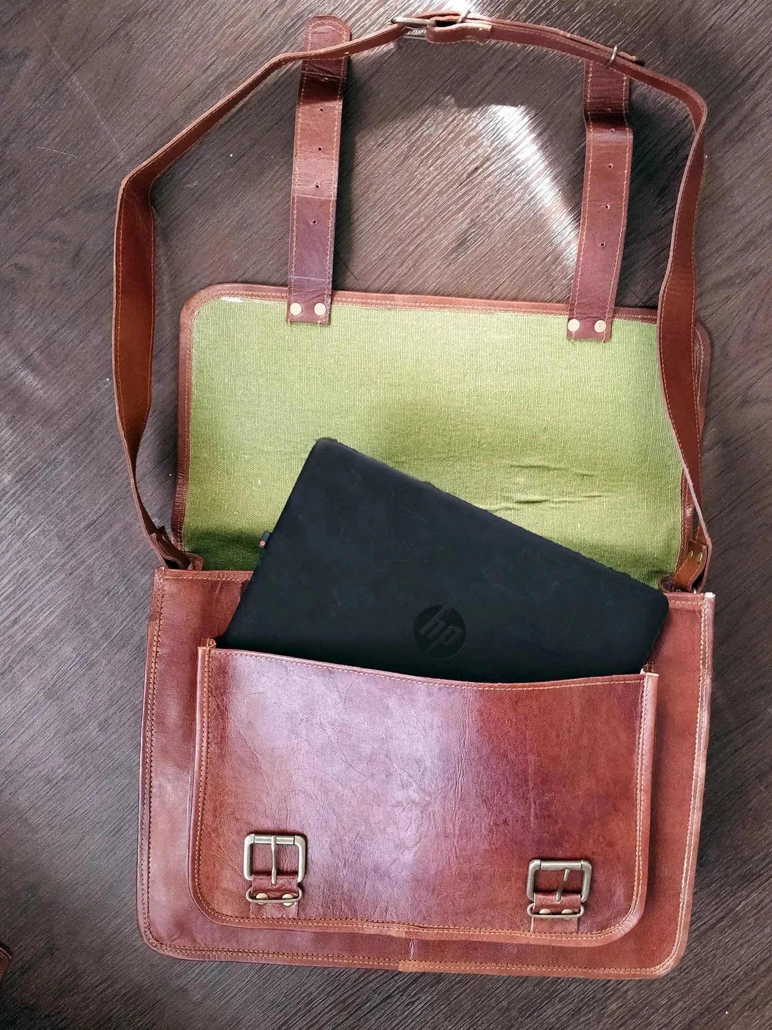leather messenger bag laptop bag