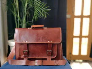 leather messenger bag laptop bag