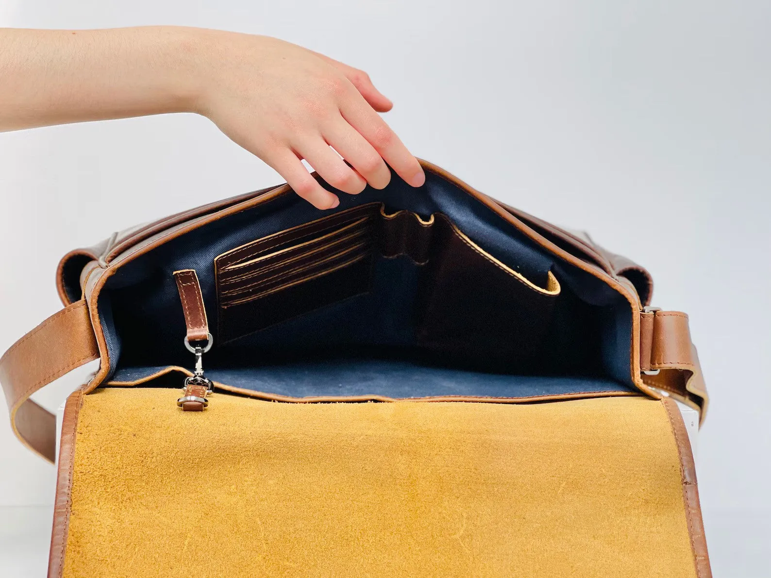 leather messenger bag Leather Laptop