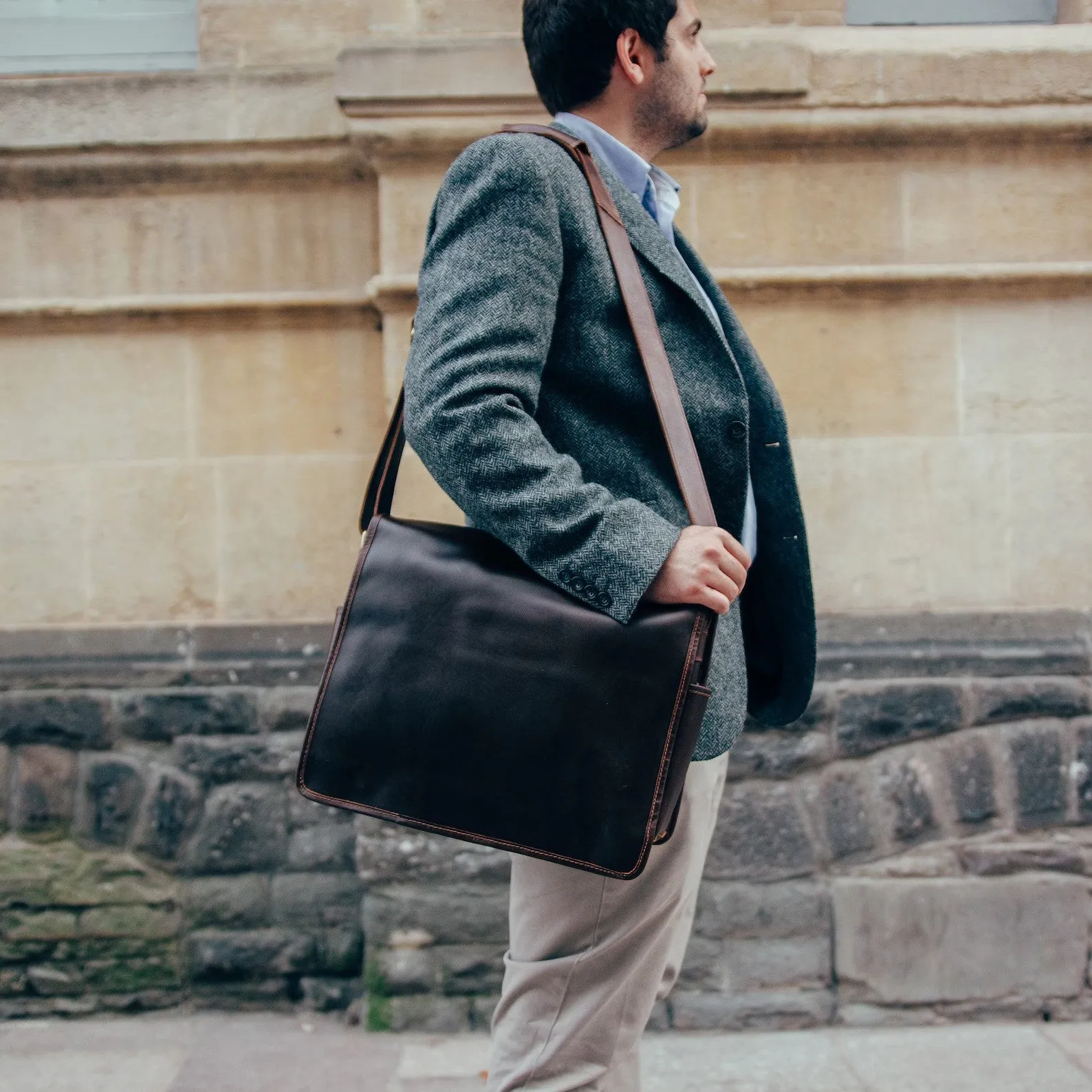 leather messenger bag Leather Laptop