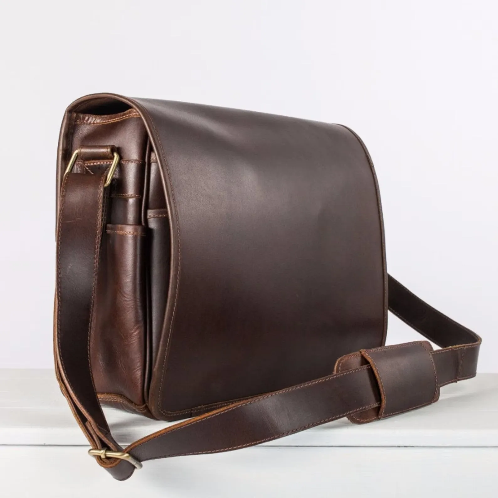 leather messenger bag Leather Laptop