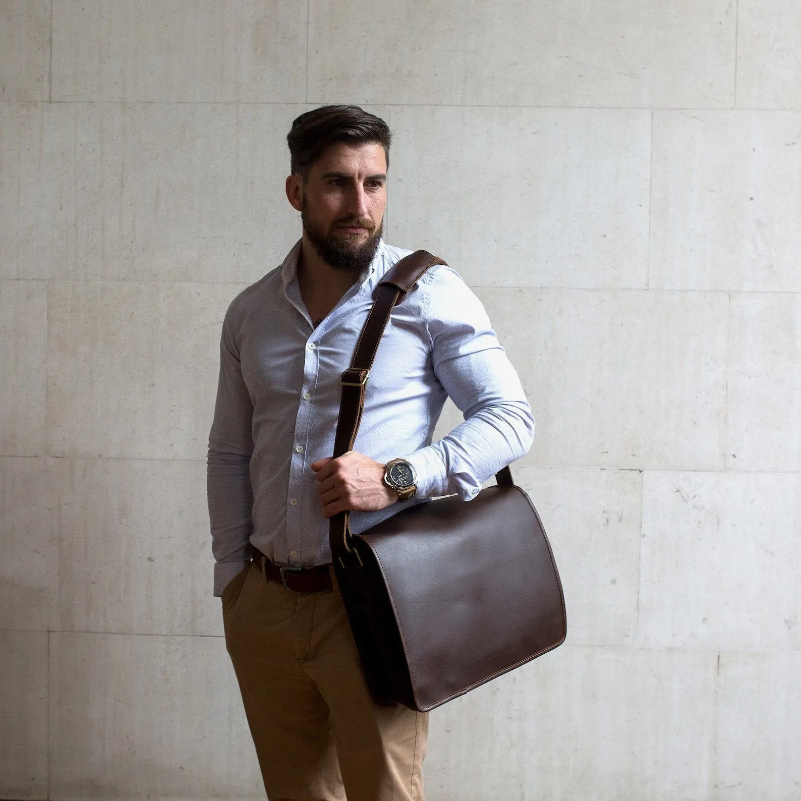 leather messenger bag Leather Laptop