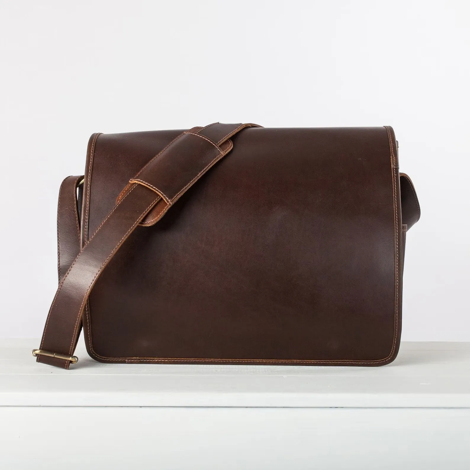 leather messenger bag Leather Laptop