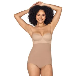 Leonisa Tummy Control Strapless Shapewear - Seamless Classic Bodysuit for Women