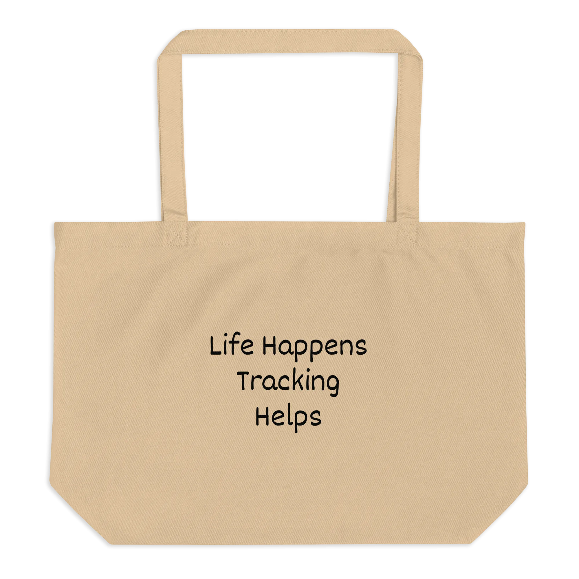 Life Happens, Tracking Helps X-Large Tote/ Shopping Bags