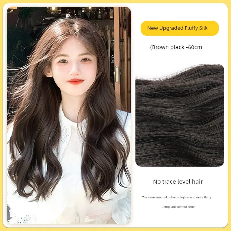 Long Hair Artificial Human Wig Big Wave & Curly Hair Fluffy Hair Extension
